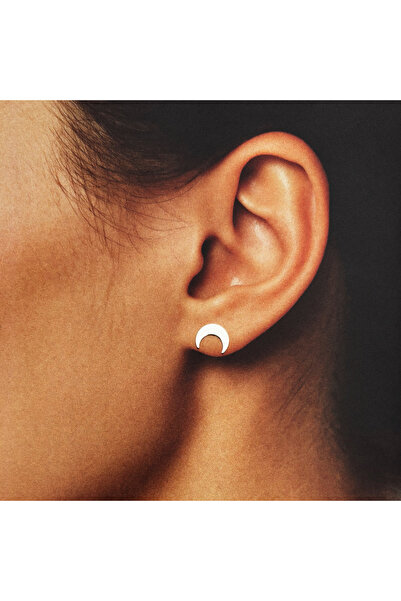 BIJUTERIA NEAGRA 925 Silver Crescent Earrings