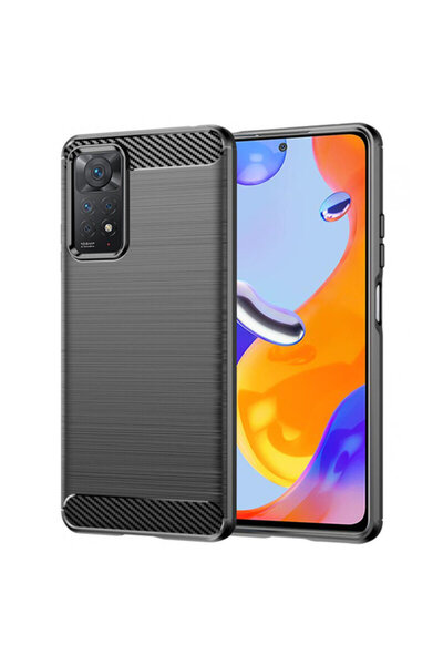 Techsuit Carcasă Xiaomi Redmi Note 11 Pro 4G din silicon carbon, neagră