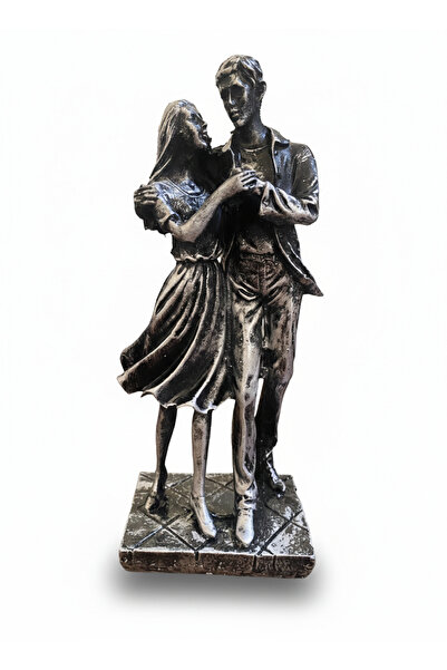 çınaroğlu avm Sevgili Sarılan Çift Biblo Dekoratif Polyester Hediyelik Eskitm...