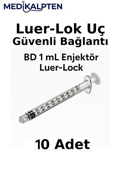 BD MICROLANCE Luer-Lok Steril 1 ml Şırınga Tek Kullanımlık Enjektör (10 Adet)