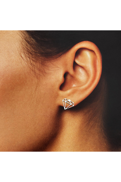 BIJUTERIA NEAGRA Cercei din argint 925 cu diamante