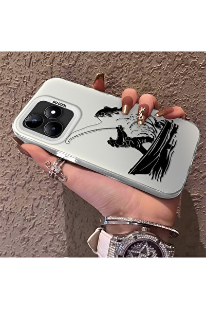 Hontinga حافظة هاتف Realme C51 متوافقة مع الحواف السيليكونية الصلبة والمضادة ...