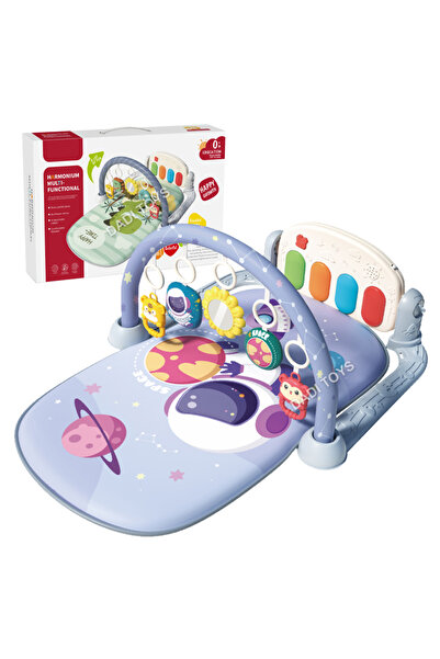 LA' PRECIOUS Baby Play Mat Gym with Piano, 5 Sensory Toys, Music & Lights, Gi...