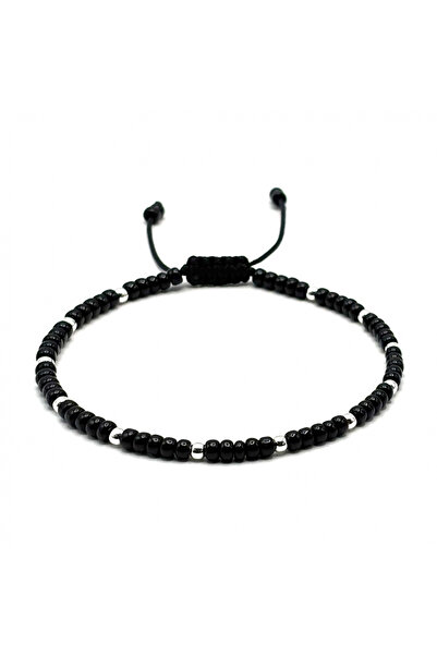 BIJUTERIA NEAGRA Bracelet with 925 Silver balls and black beads