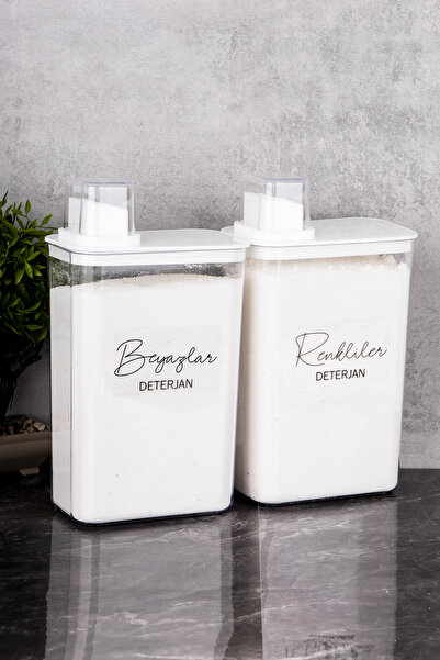 Minya Home مجموعة من علبتين للمنظفات ذاتية التعبئة، حاوية تخزين المنظفات ملون...