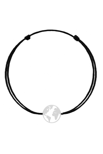 BIJUTERIA NEAGRA 925 Silver Globe Pendant Bracelet