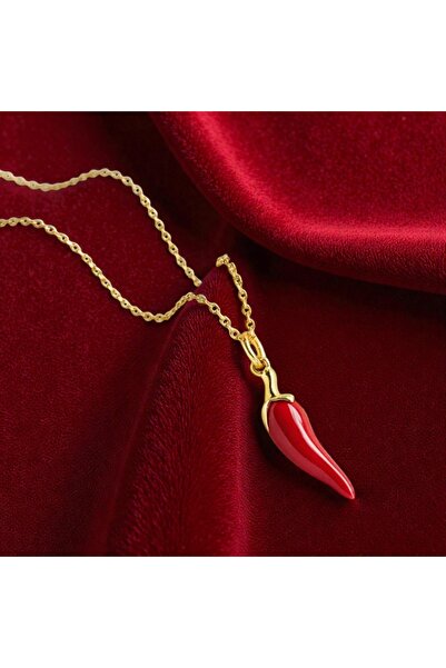 CAXBERN قلادة الفلفل الأحمر |   مجوهرات الحظ والتمائم السحرية |   قلادة نسائية