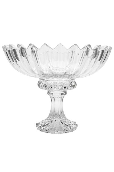 Generic Round Glass Serving Plate with Base - AL-11508