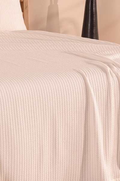 Cottonest Single Knit Pique Bed Spread with Pillow