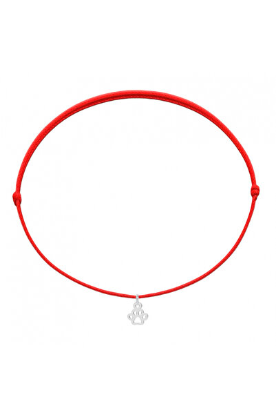 BIJUTERIA NEAGRA Brățară Mărțișor cu Pandantiv Mini Lăbuță din Argint 925