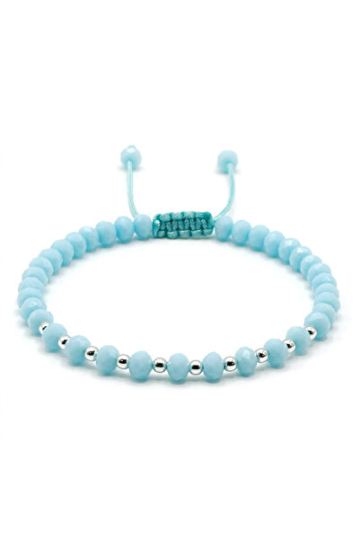 BIJUTERIA NEAGRA Brățară cu bile din argint 925 și cristale Baby Blue