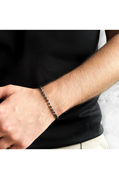 BIJUTERIA NEAGRA Bracelet with 925 Silver and Hematite beads