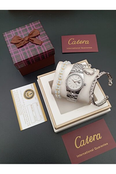 KL Women's set: Katira brand watch, bracelet, and ring & crystal bracelet