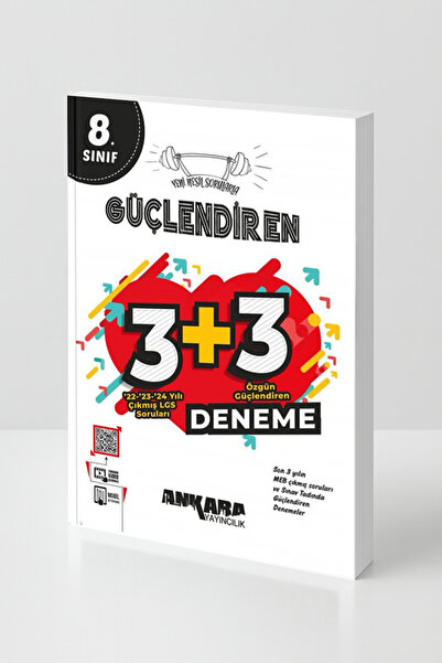 Ankara Yayıncılık 8. Sınıf 3+3 Güçlendiren Deneme LGS Hazırlık MEB Uyumlu Vid...