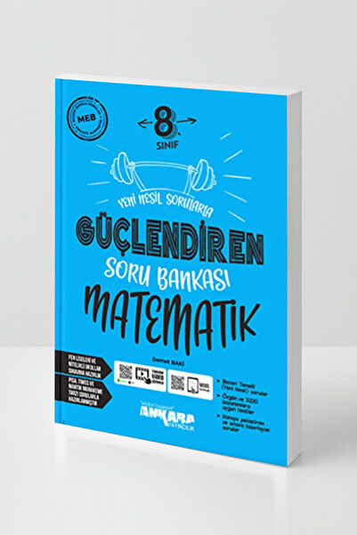 Ankara Yayıncılık 8. Sınıf Matematik Soru Bankası Yeni Nesil Beceri Temelli L...