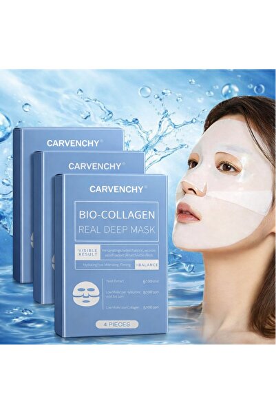 CEZI Set of 4 Hydrogel Masks with Bio-Collagen for Sensitive Skin – Intensive...