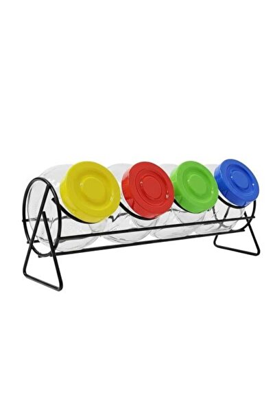 Generic Jar Set with Stand – 1 Set × 5 Pieces