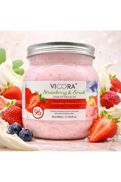 CEZI – Body Scrub with Strawberries and Sugar for Gentle Exfoliation and Hydr...