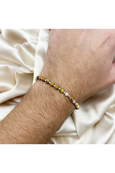 BIJUTERIA NEAGRA Brățară din argint 925 cu bile și agat