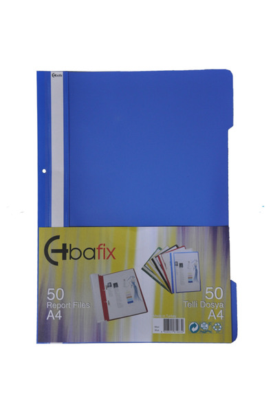 Bafix ملف بلاستيكي بحلقات XL أزرق A4 (50 قطعة)