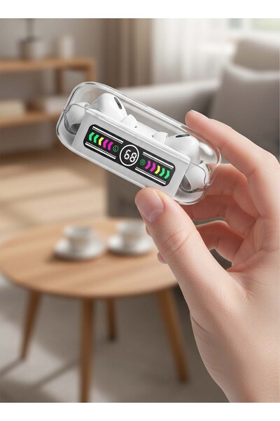 Generic 🎧 Bluetooth 5.3 Earphones with Digital Display – Touch Control & 800...