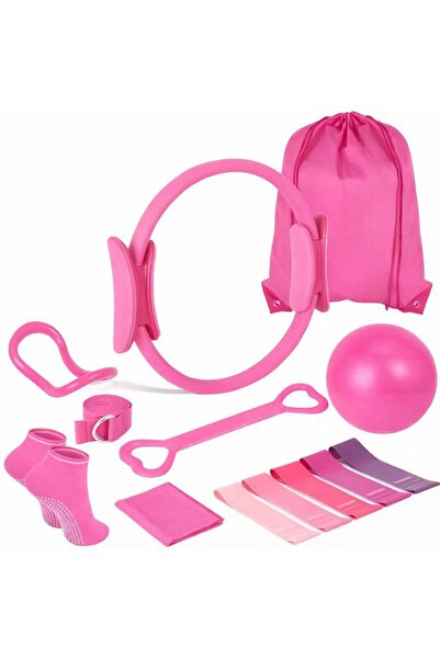 Spall Pilates Seti 9 Parça | Fitness Seti | Pilates Çemberi, Direnç Lasiği, Y...