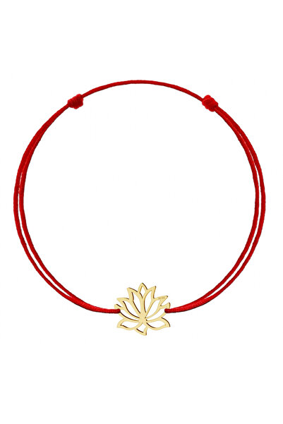 BIJUTERIA NEAGRA 14K Gold Lotus Pendant Bracelet