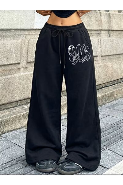 Nilvor بنطلون رياضي نسائي واسع الساقين من طراز 90's Babe Baggy