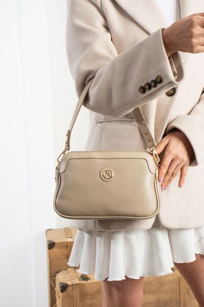 Asel Women's Adjustable Cross Strap Daily Multi-Compartment Shoulder Bag