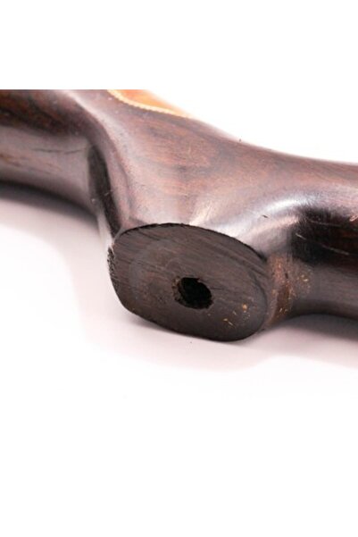 unbranded Ebony (Abanos) Walking Stick 95cm – Amber & Turquoise Inlay – Natur...