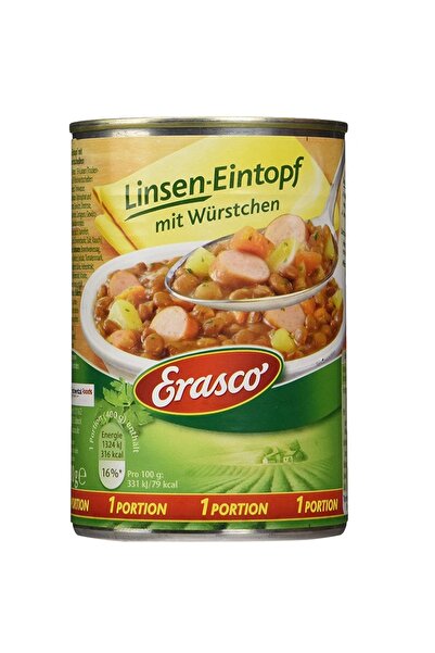 Erasco Lentil stew with sausages 400g, Germany