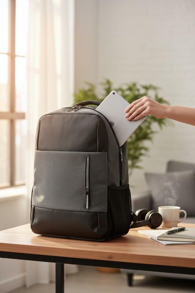 KAFFAA Unisex Laptop Backpack with USB Port - Waterproof