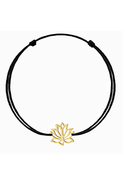 BIJUTERIA NEAGRA 14K GOLD Lotus Pendant Bracelet