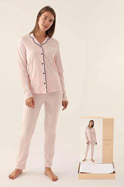 Pierre Cardin Women's Shirt Pajama Set Licensed Product Cotton Modal Fabric L...