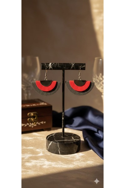 TAKİBUTİGİNİZ Handmade Leather Earrings