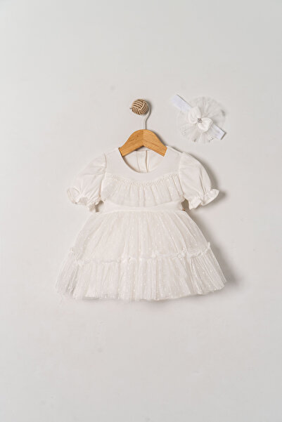 Miniday Baby Baby Girl Mevlütlük Dress Summer Bandana Lace Newborn Hospital R...