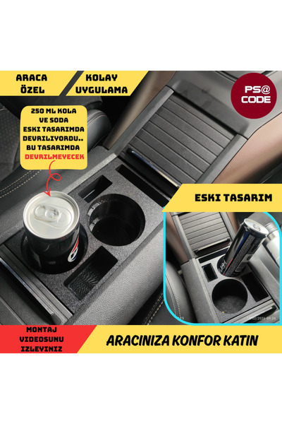 psa code Citroen Berlingo-Peugeot Rifter-Proace City-Fiat Doblo-Opel Combo Uyumlu Orta Konsol Bardaklık