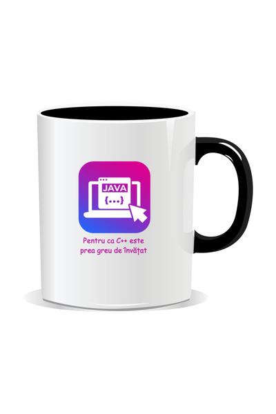 Mug Mania Cana personalizata cu mesaje pentru programatori, Java, pentru C++ ...