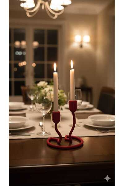 Rivon Desing BEIN 2'li tek parça şamdan