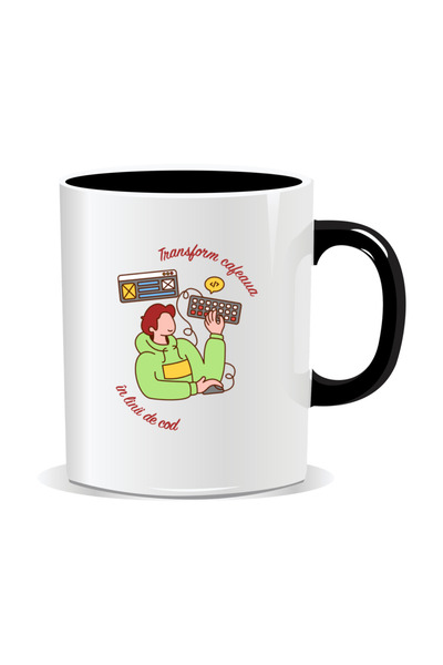 Mug Mania Cana personalizata cu mesaje pentru programatori, Transform cafeaua...