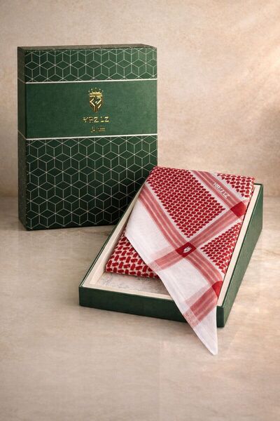 HRZ LZ Men's red shemagh, royal prestige