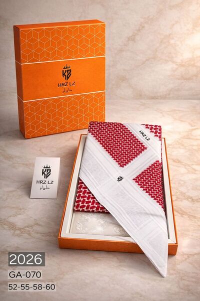 HRZ LZ Men's red shemagh, royal prestige