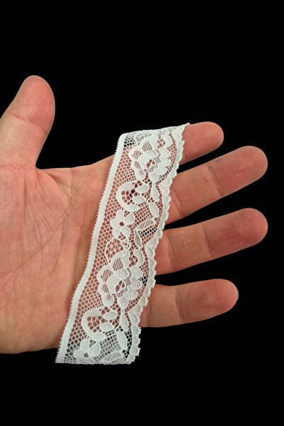 DUAYEN Likralı Esneyen Dantel kenar istikbal desen 1 Metre