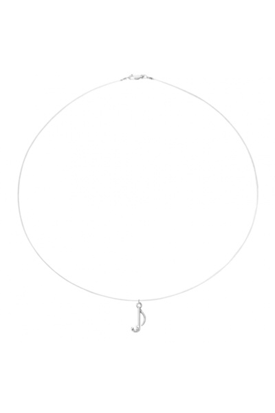 BIJUTERIA NEAGRA Colier din sârmă transparentă cu pandantiv din argint 925 cu...