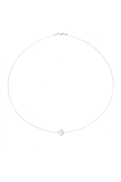 BIJUTERIA NEAGRA Transparent thread necklace with Preciosa Transparent Crystal