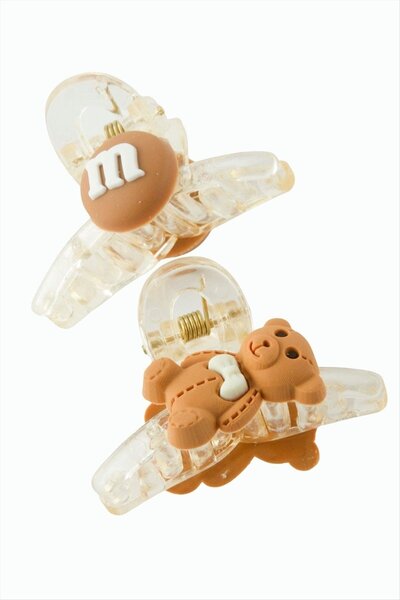 FREEDOM STOREE 2 قطعة مشبك دب تيدي 4 سم