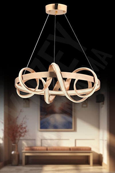 KUZEY AYDINLATMA DALGA ÇİZGİLİ 3 RENK LEDLİ KUMANDALI MODERN AYDINLATMA AVİZE