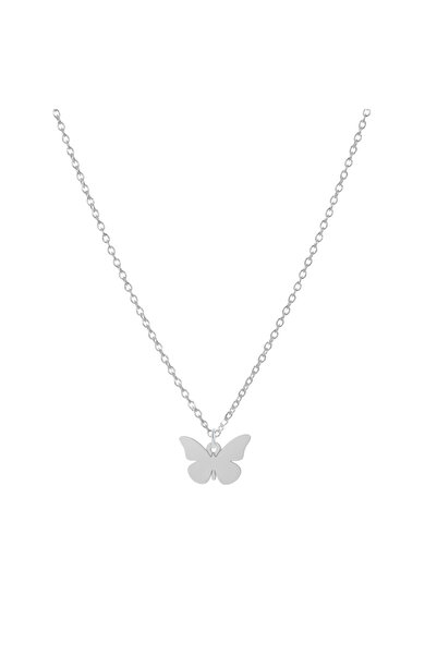 BIJUTERIA NEAGRA 925 Sterling Silver Butterfly Pendant Necklace