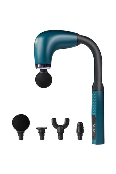 UNİBOX Massage Gun with Extendable Arm, 4 Heads, 5 Speeds and Quick Charging