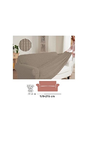 NO BRAND Ελαστικό Κάλυμμα καναπέ για τριθέσιο, μπεζ, 170x215